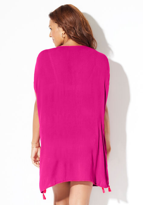 Caftan Tassel Beach Tunic Cover Up, , on-hover image number null