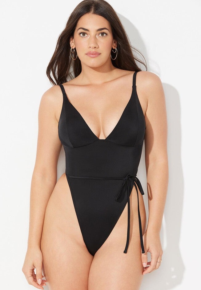 The Sydney Plunge Adjustable Monokini, , alternate image number null