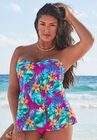 Flyaway Bandeau Tankini Top, HULA PALM, hi-res image number null