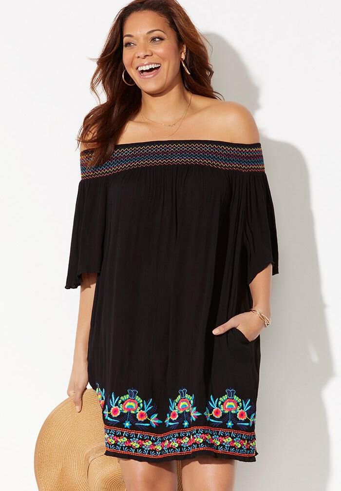 Rhiannon Embroidered Cover Up Dress, , alternate image number 3