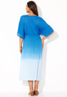 Dip Dye Surplice Kimono Cover Up Dress, , on-hover image number null