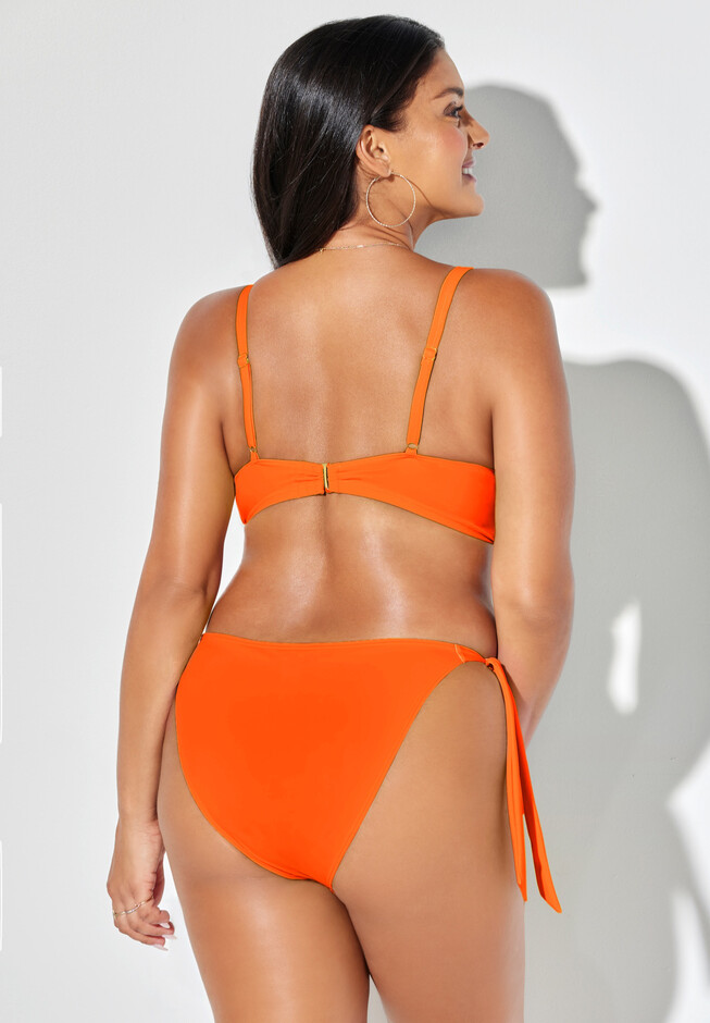 Mentor Tie Front Side Tie Bikini Set, , on-hover image number null