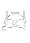 Valentine Ruched Bandeau Bikini Top, , alternate image number null