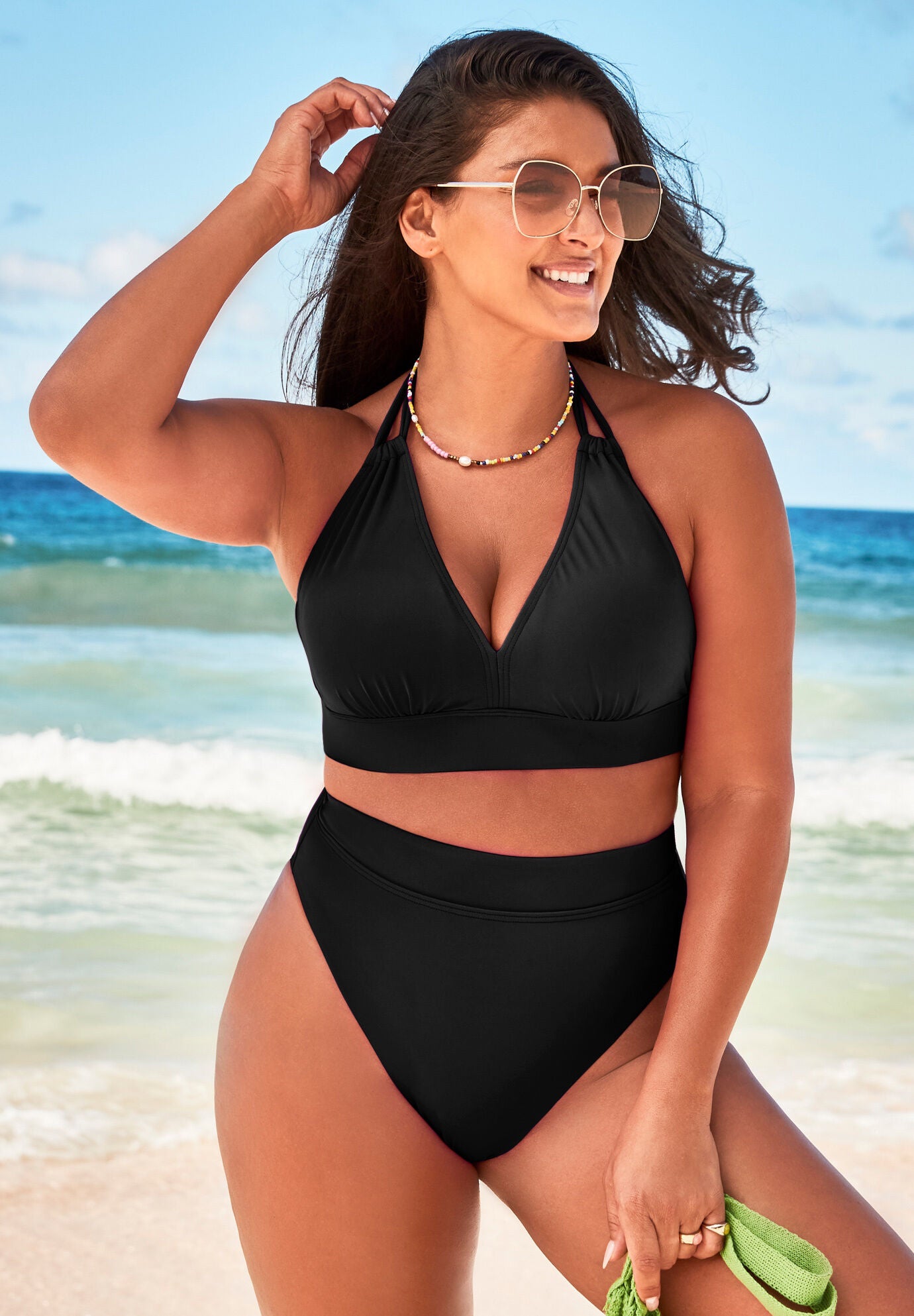 The woman within swimwear top