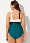 Colorblock One Piece Swimsuit, , on-hover image number 1