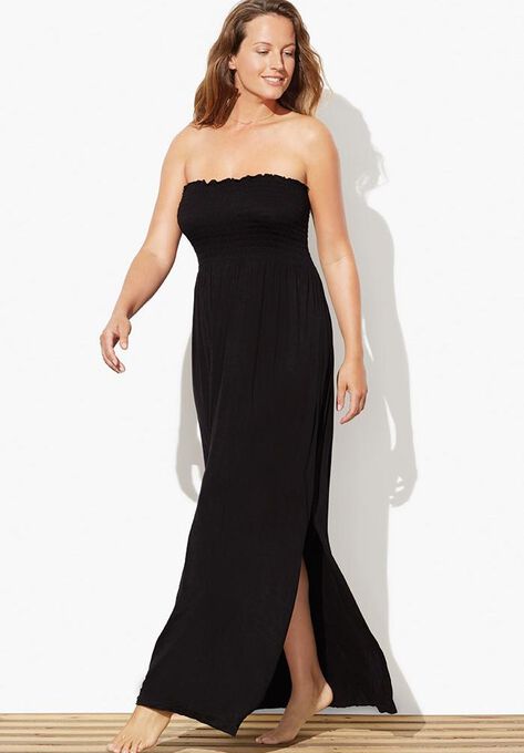 Kelly Strapless Maxi Dress Swimsuit Cover Up, , alternate image number null