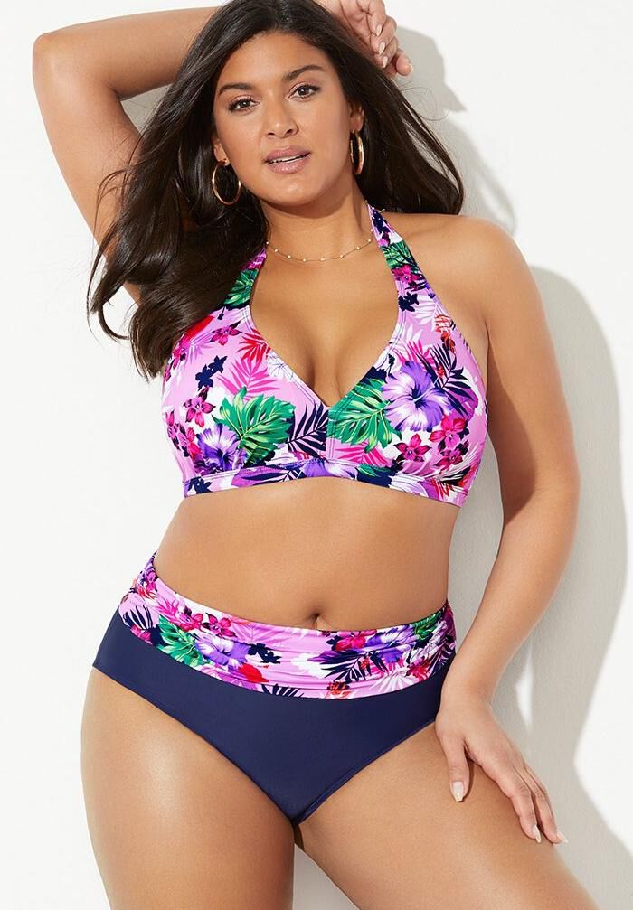 Diva Halter Bikini Set with Foldover Brief, , hi-res image number 0