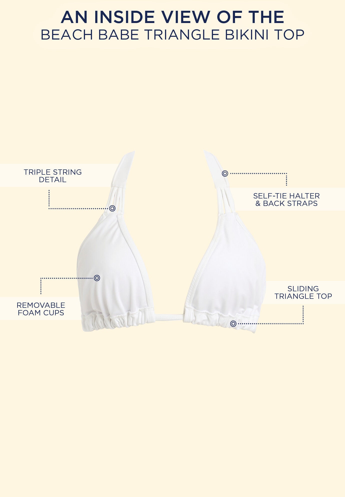 Story Loris triangle-cup bra - White