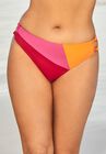 Romancer Colorblock Bikini Bottom, PINK ORANGE, hi-res image number null