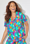 Button Front Beach Shirt, HULA PALM, hi-res image number null