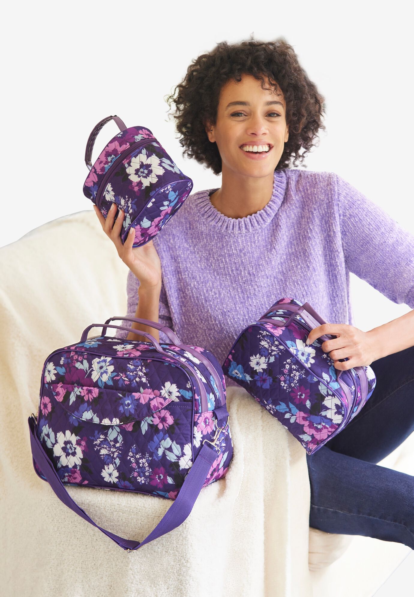 3-Piece Weekender Set, RADIANT PURPLE MULTI GARDEN, on-hover image number 1