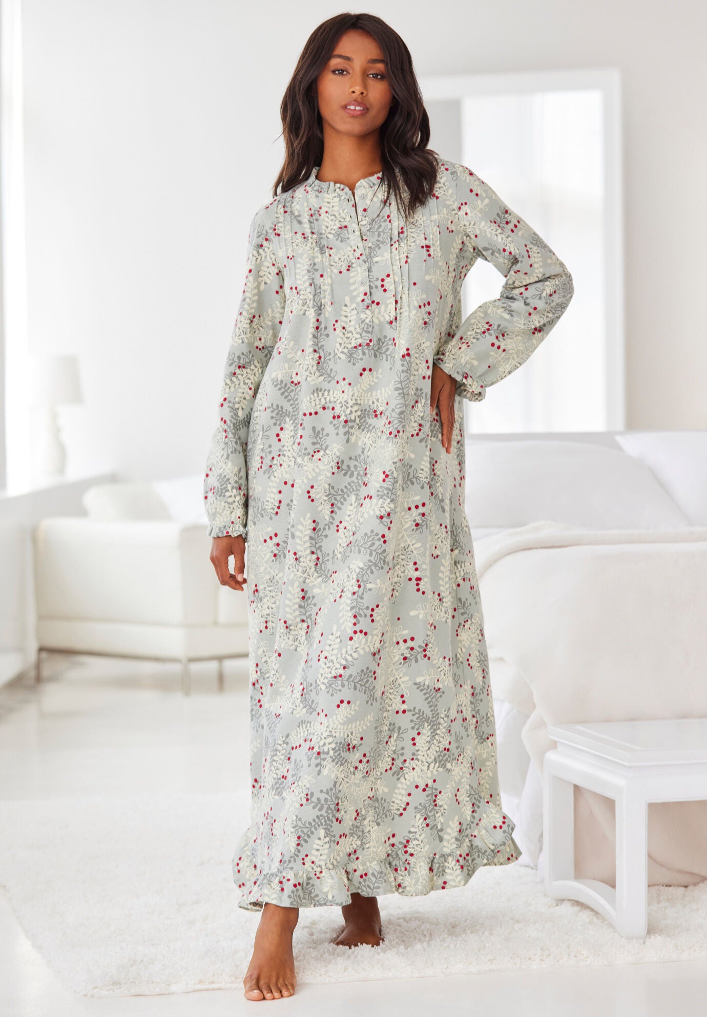 Cardinal flannel nightgown shop