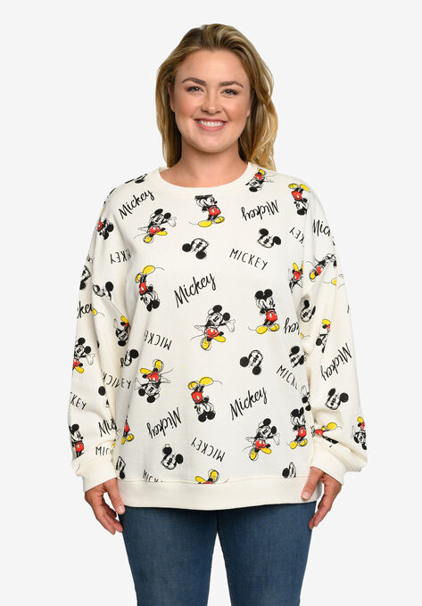 Mickey Mouse All-Over Print Fleece Long Sleeve Sweatshirt, , alternate image number null
