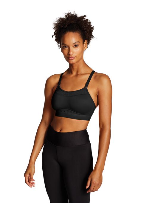 The Show-Off Sports Bra, BLACK, hi-res image number null