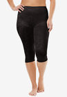 Cortland Intimates Firm Control Capri Pant Liner 7611, BLACK, hi-res image number null