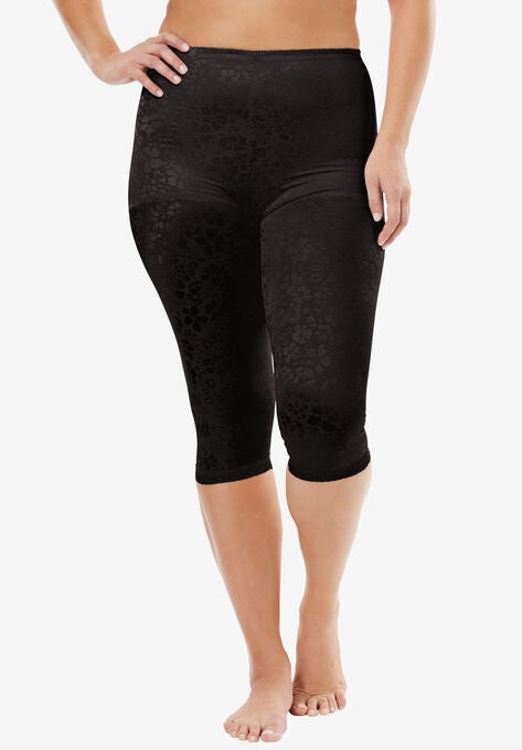 Cortland Intimates Firm Control Capri Pant Liner 7611, BLACK, hi-res image number null