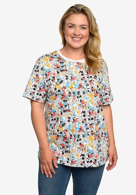 Mickey Mouse & Friends All-Over Print T-Shirt Minnie Pluto, , on-hover image number null