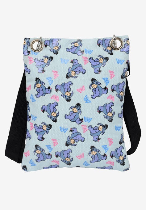 Eeyore Butterflies Passport Bag Travel Crossbody Purse Light Blue, , alternate image number null