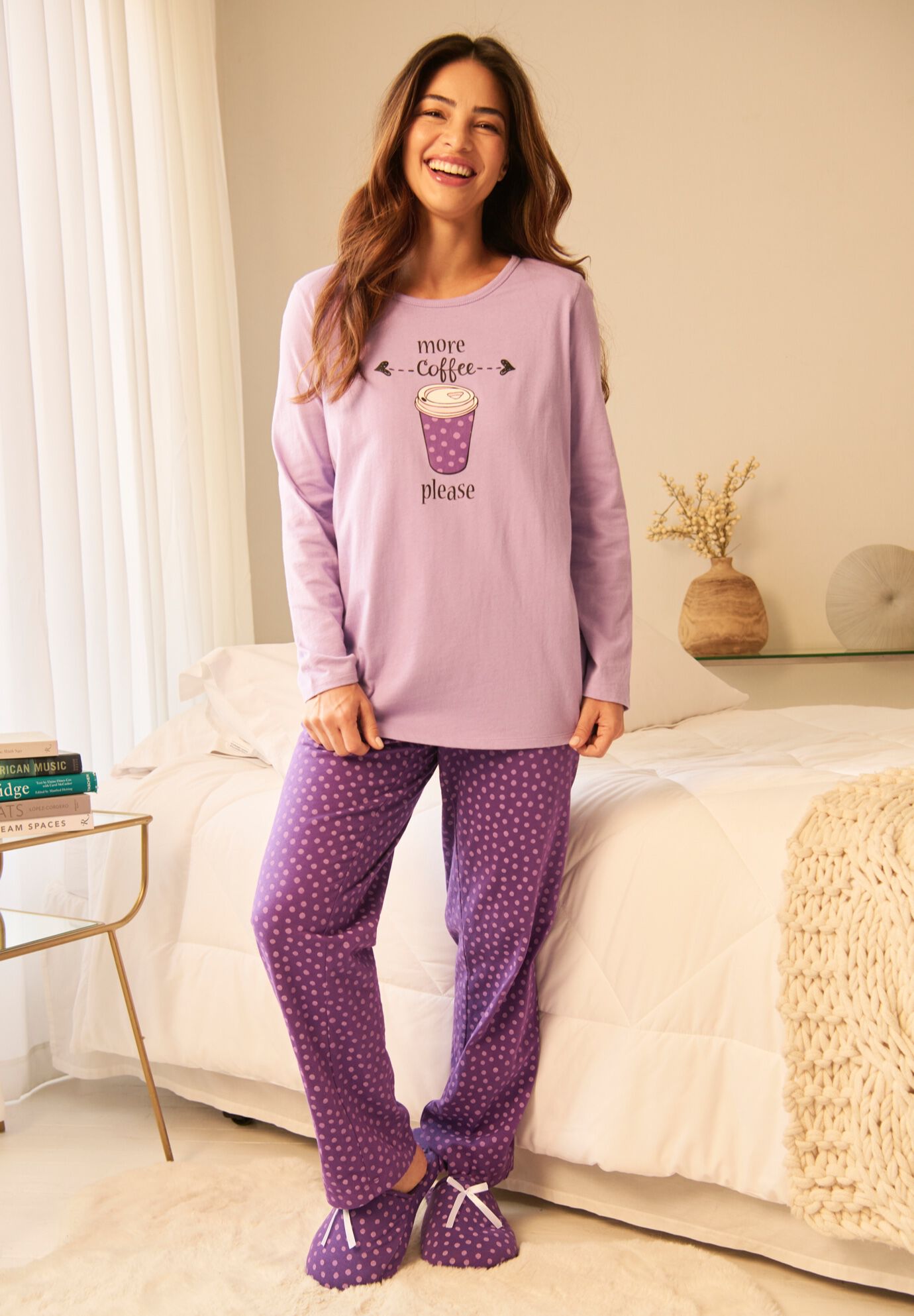 Long Sleeve Knit PJ Set, , alternate image number 9