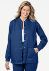 Snap Front Scrub Jacket, EVENING BLUE, hi-res image number null