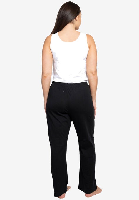 Womens Plus Size Disney Eeyore Sitting Lounge Pants Drawstring Waistband Black, , alternate image number null