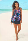 Longer Length Mesh Tankini Top, CARIBBEAN FESTIVAL, hi-res image number null