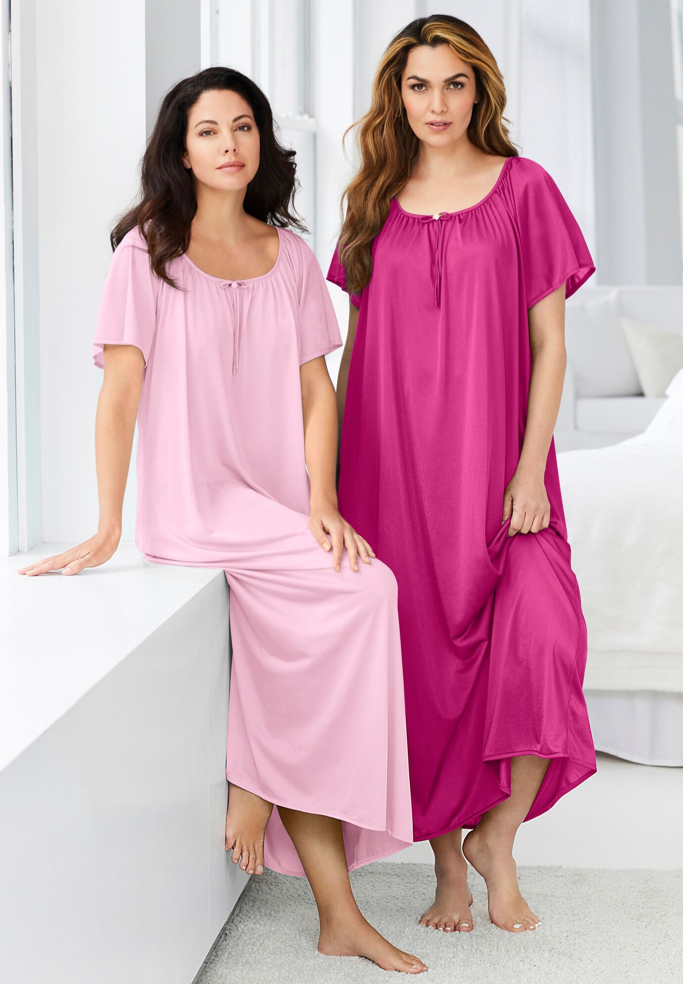2-Pack Long Silky Gown, , alternate image number 5