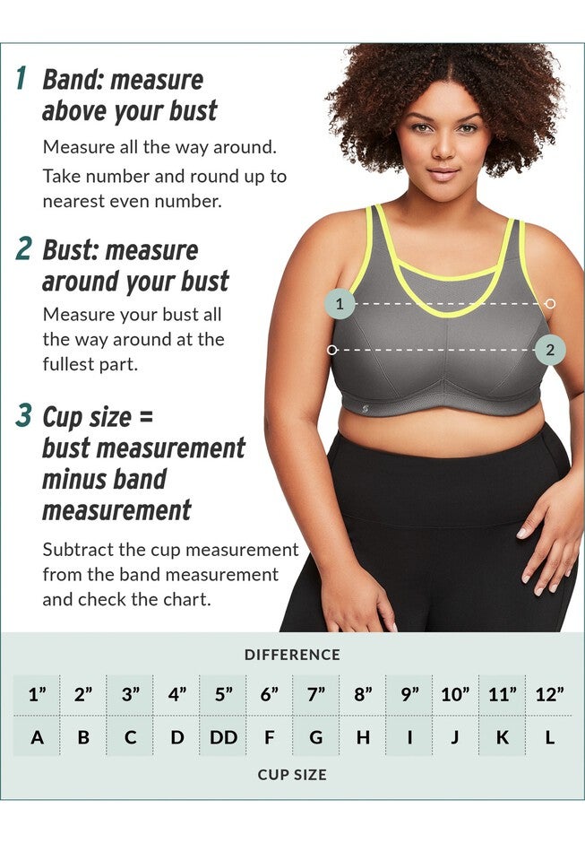Full Figure Plus Size No-Bounce Camisole Elite Sports Bra Wirefree #1067 Bra, , alternate image number 4