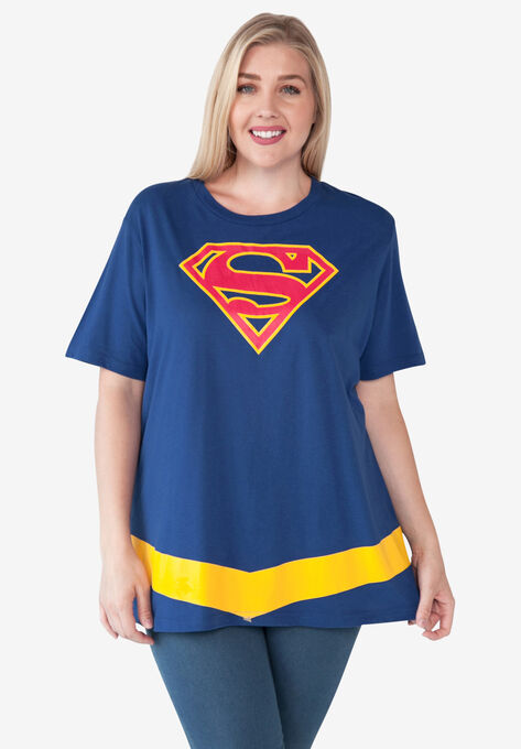 DC Comics Supergirl Costume T-Shirt, BLUE, hi-res image number null