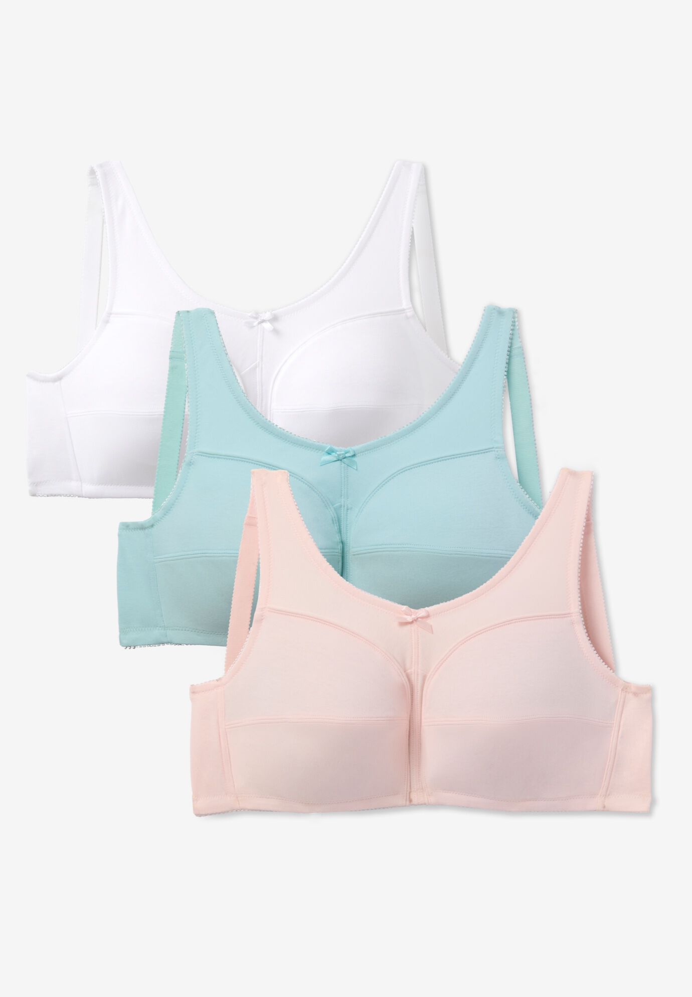 3-Pack Cotton Wireless Bra