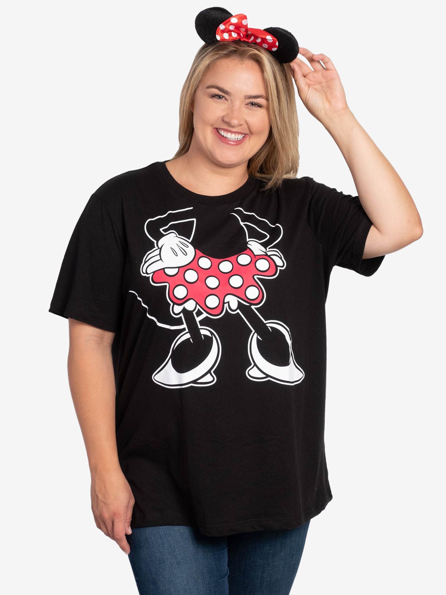 Minnie Mouse Costume T-Shirt & Ears w/Bow 2-Pcs Set, , alternate image number 2