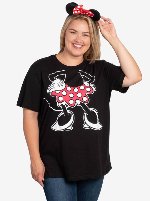 Minnie Mouse Costume T-Shirt & Ears w/Bow 2-Pcs Set, , alternate image number null