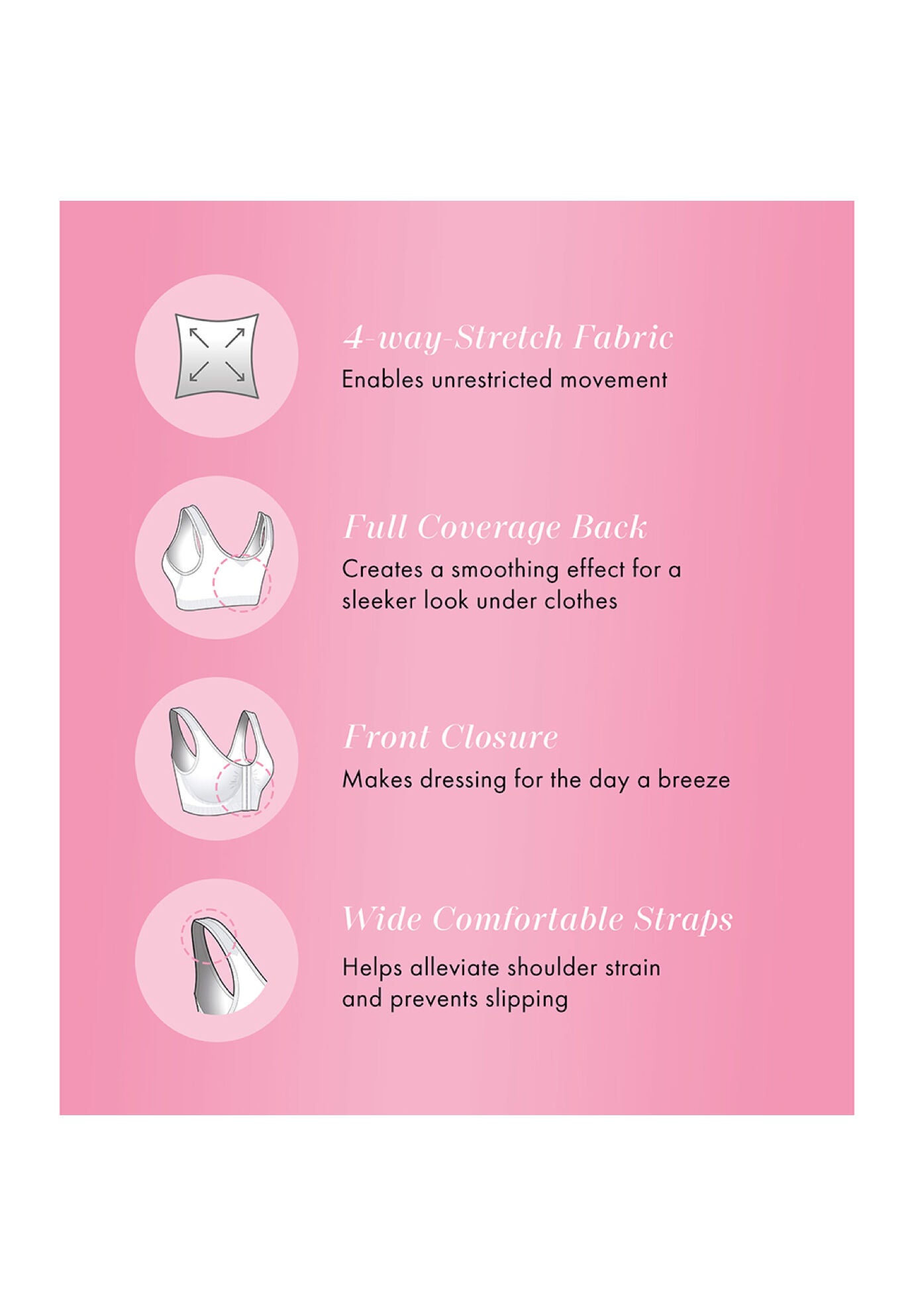 Exquisite Form 5101000 Women'S Fully Seamless Wireless Full Coverage Bra With Front Closure, , alternate image number 4