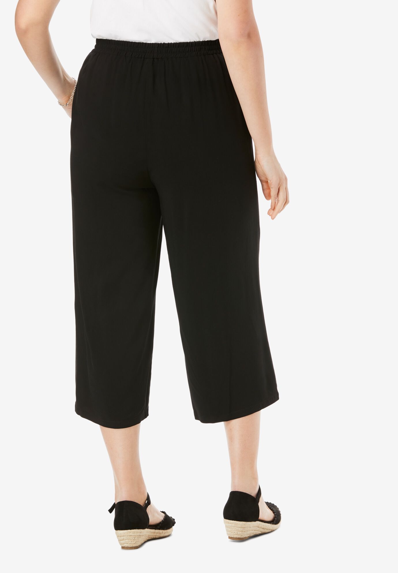 Elastic waistband capris store