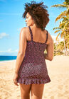 Ruffled Bandeau Swim Dress, , on-hover image number null