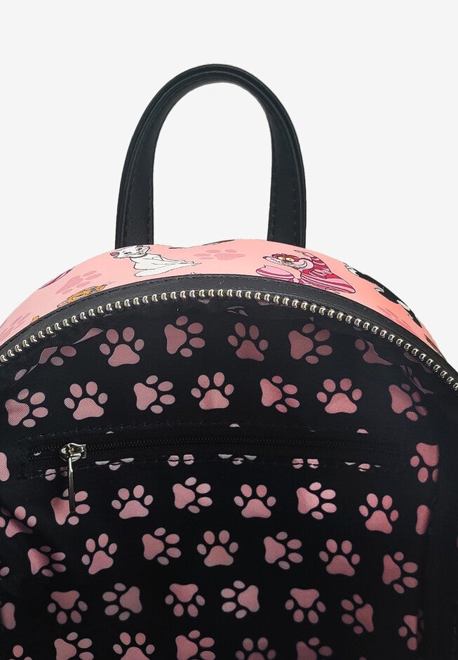 Loungefly x Disney Cats Mini Backpack Handbag All-Over Print Cheshire Marie, , alternate image number 5