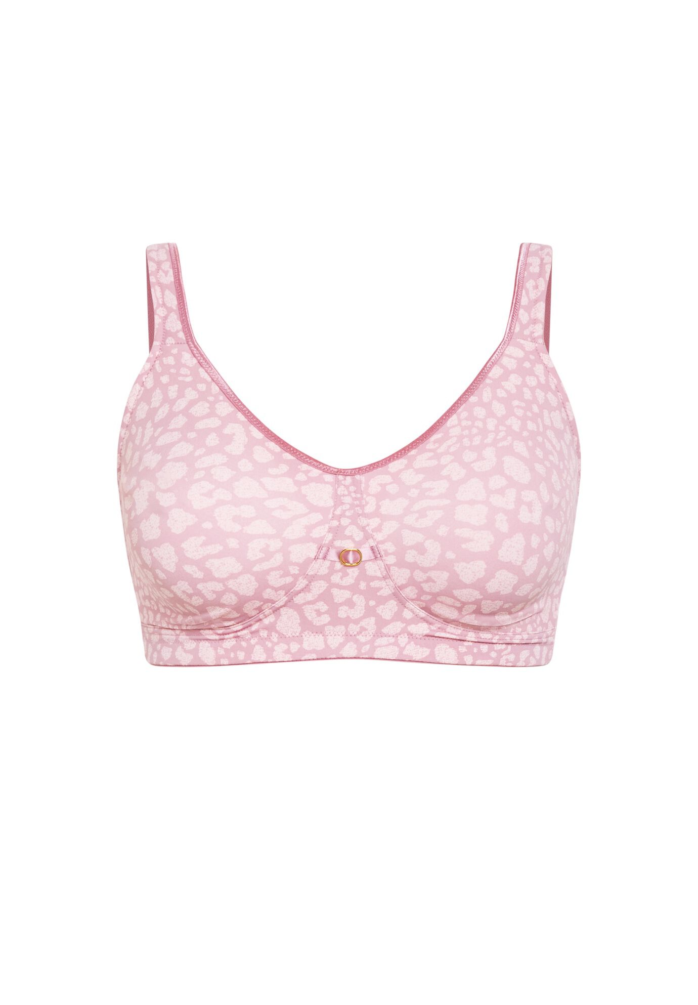Soft Caress Print Bra, PINK ANIMAL, alternate image number 2