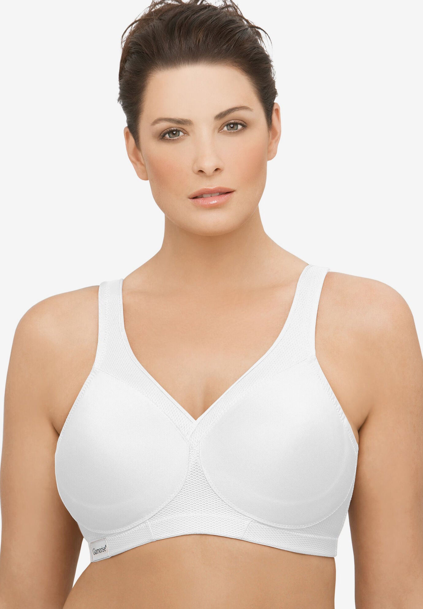Glamorise MagicLift Seamless Sports Wirefree Bra 1006 (Women's & Women's Plus), WHITE, hi-res image number 0