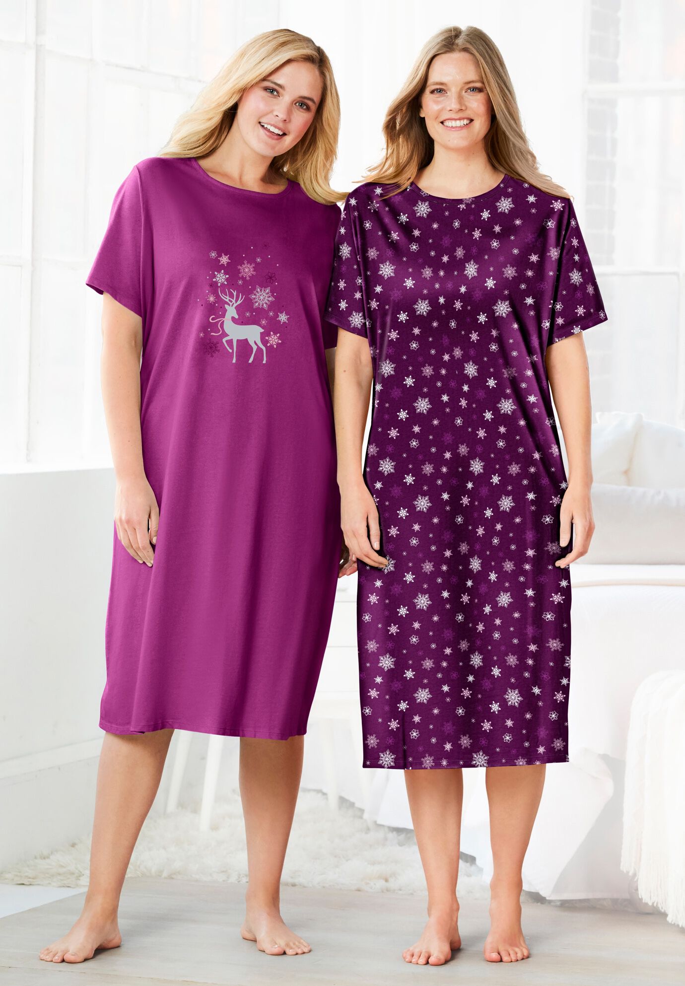2-Pack Long Sleepshirts, , alternate image number 3