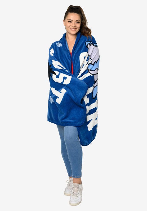 Disney Eeyore Plush Blanket 46" X 60" Just Chillin Blue, , alternate image number null
