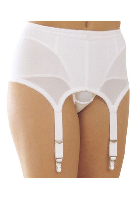 6-Strap Garter Belt, WHITE, hi-res image number null
