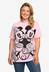 Mickey And Minnie Mouse Back To Back T-Shirt Pink, PINK, hi-res image number null