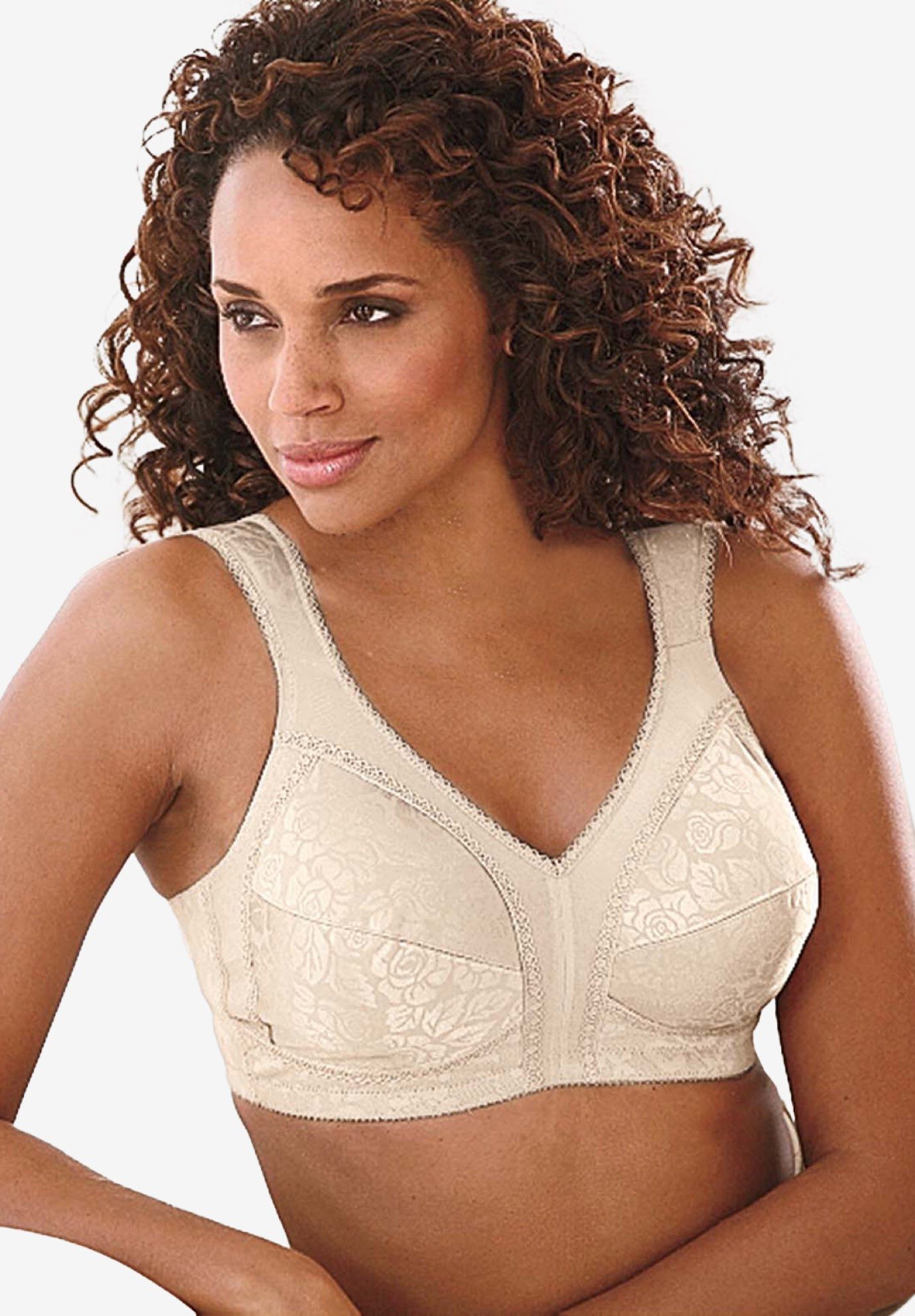 Playtex&reg; 18 Hour Ultimate Shoulder Comfort Wireless Bra 4693, LIGHT BEIGE, hi-res image number 0