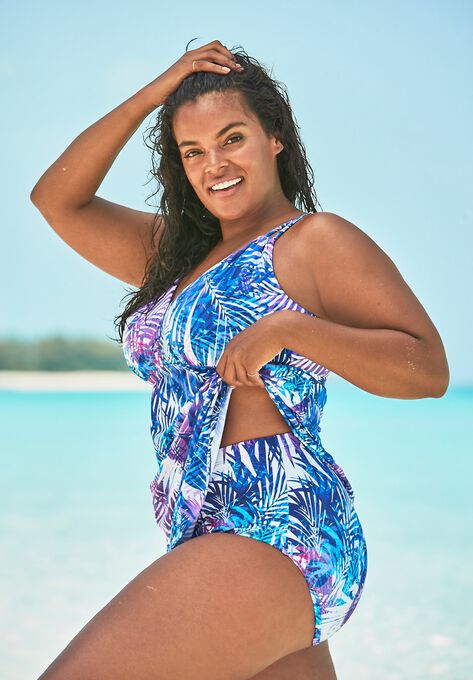 Loop Strap Two-Piece Swim Dress, , alternate image number null