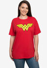 DC Comics Wonder Woman Short Sleeve Costume T-Shirt, RED, hi-res image number 0