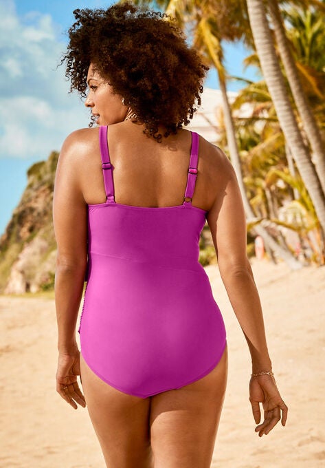 Faux-Wrap Sarong One Piece, , on-hover image number null