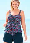 Flared Tankini Top , MULTI PRINT, hi-res image number null