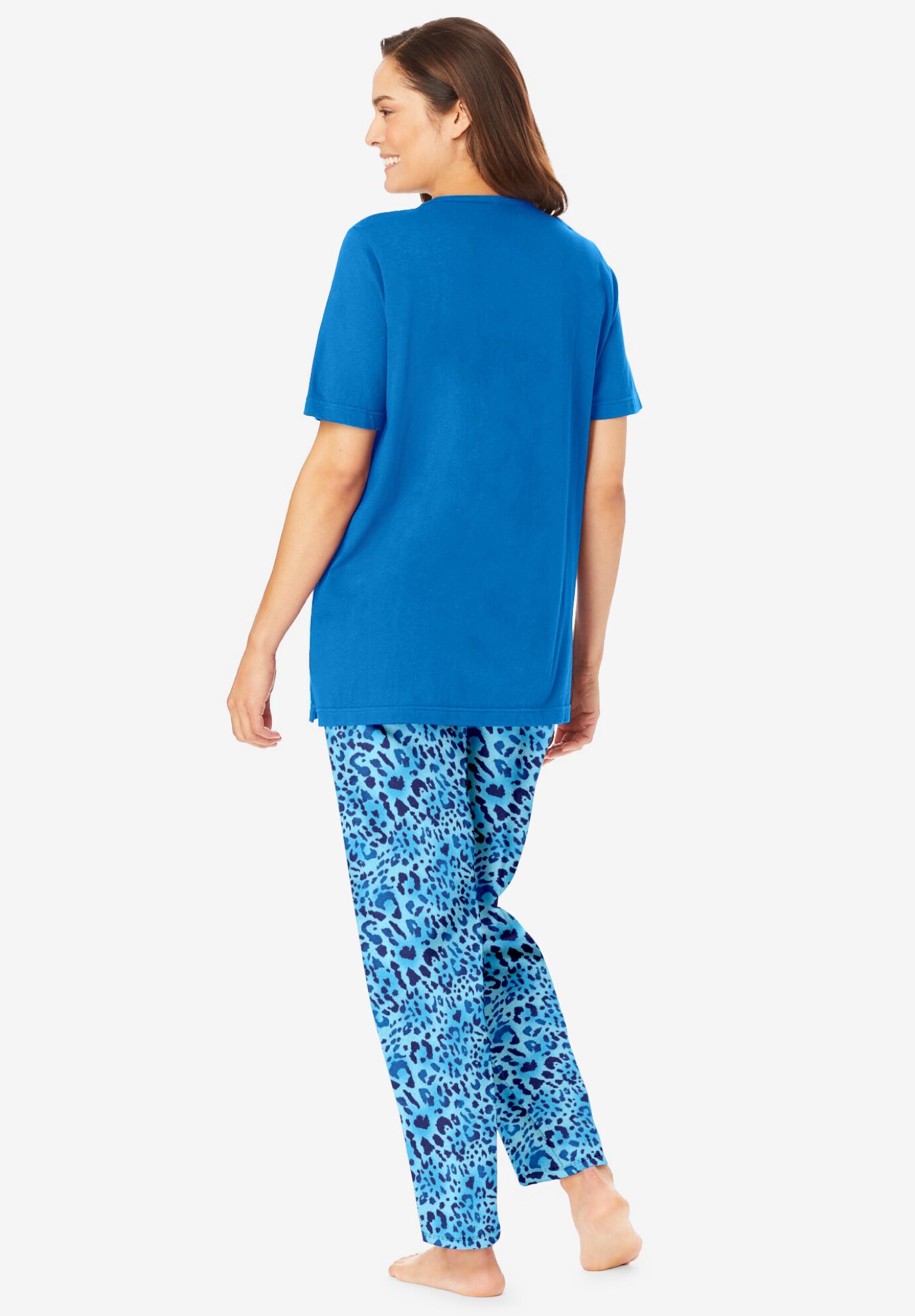 Graphic Tee PJ Set, POOL BLUE ANIMAL HEARTS, on-hover image number 1