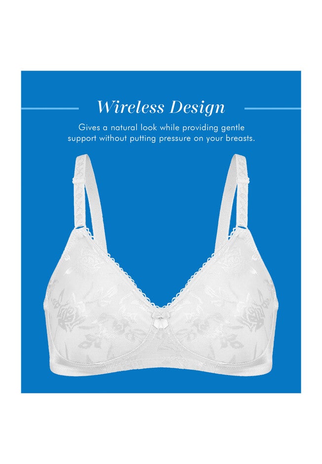 Bestform 5006222 Floral Jacquard Wireless Soft Cup Bra With Lightly-Lined Cups, , alternate image number 6