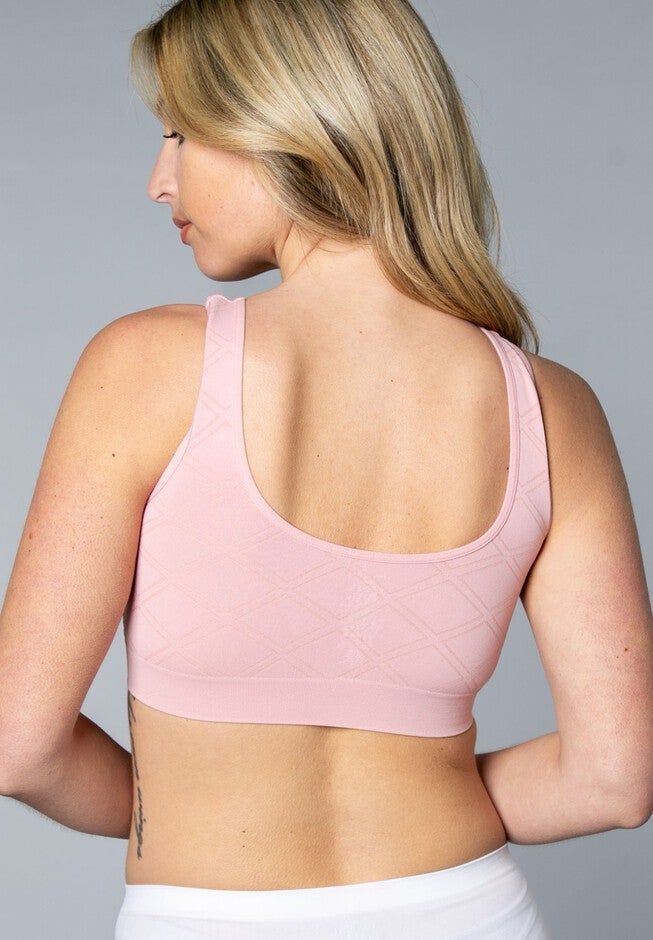 Seamless Bra With Jacquard Diamond Motif Bra, , on-hover image number 1